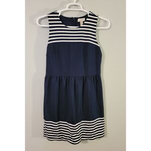 Loft Womens Sleeveless Sheath Nautical Dress Size 6 Midi Length